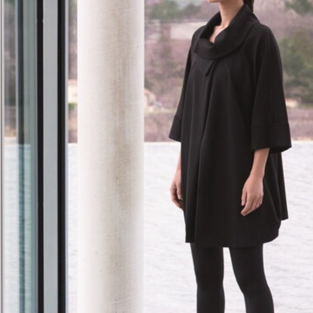 Joseph Ribkoff Charcoal Grey Cowl Neck Cocoon Jacket